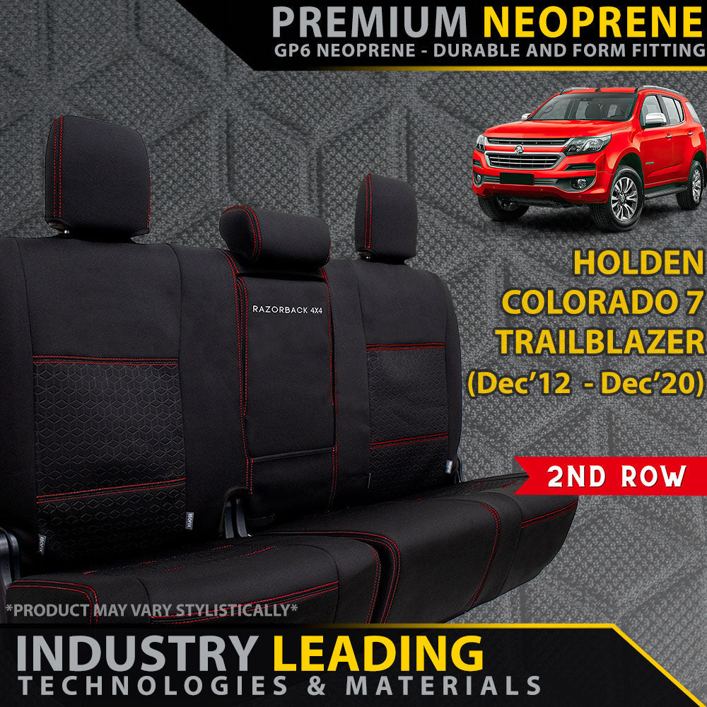 Holden Colorado 7/Trailblazer Premium Neoprene 2nd Row Seat Covers (Made to Order)-Razorback 4x4
