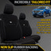 Holden Colorado RG Neoprene 2x Front Seat Covers (Available)-Razorback 4x4