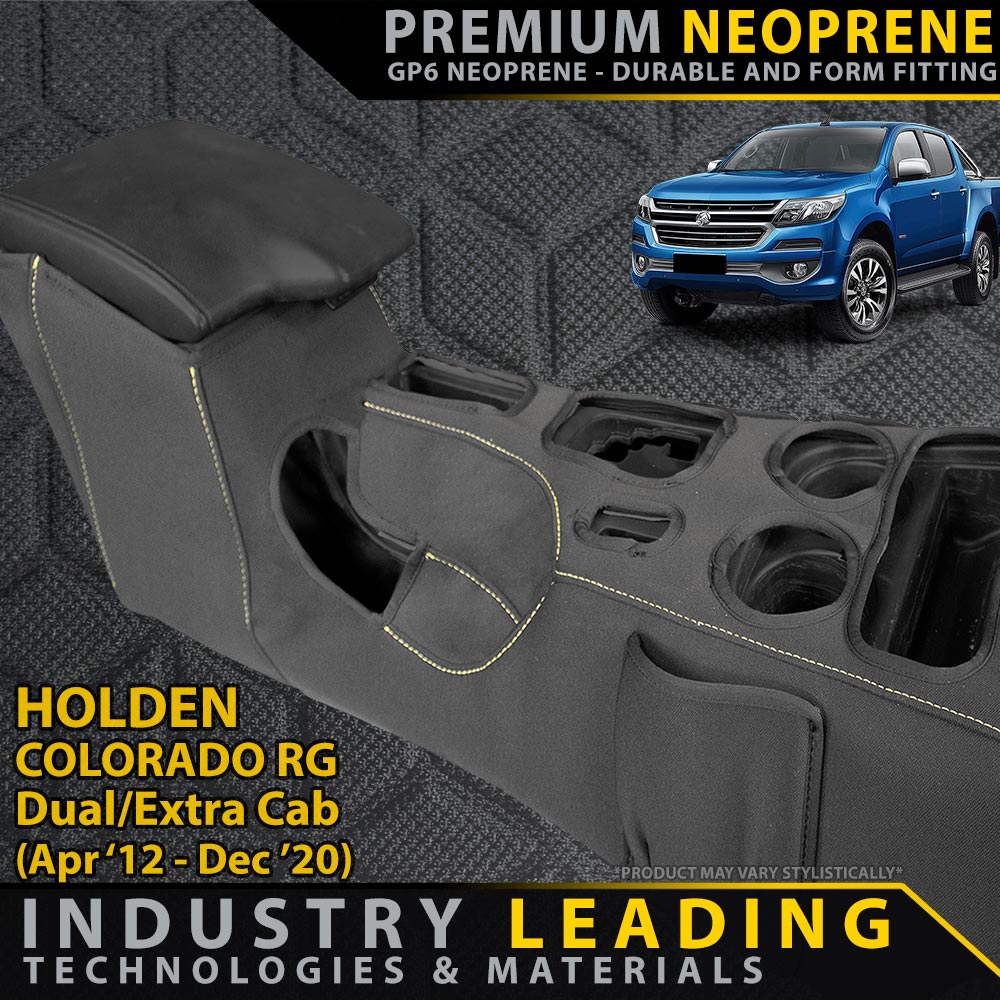 Holden Colorado RG Premium Neoprene Console Organiser (Made to Order)-Razorback 4x4