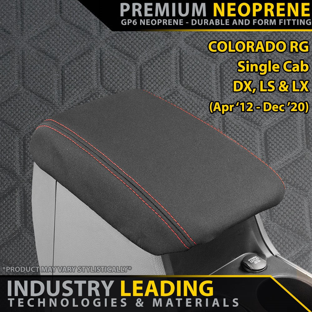 Holden Colorado RG Single Cab GP6 Premium Neoprene Console Lid (Made to Order)-Razorback 4x4