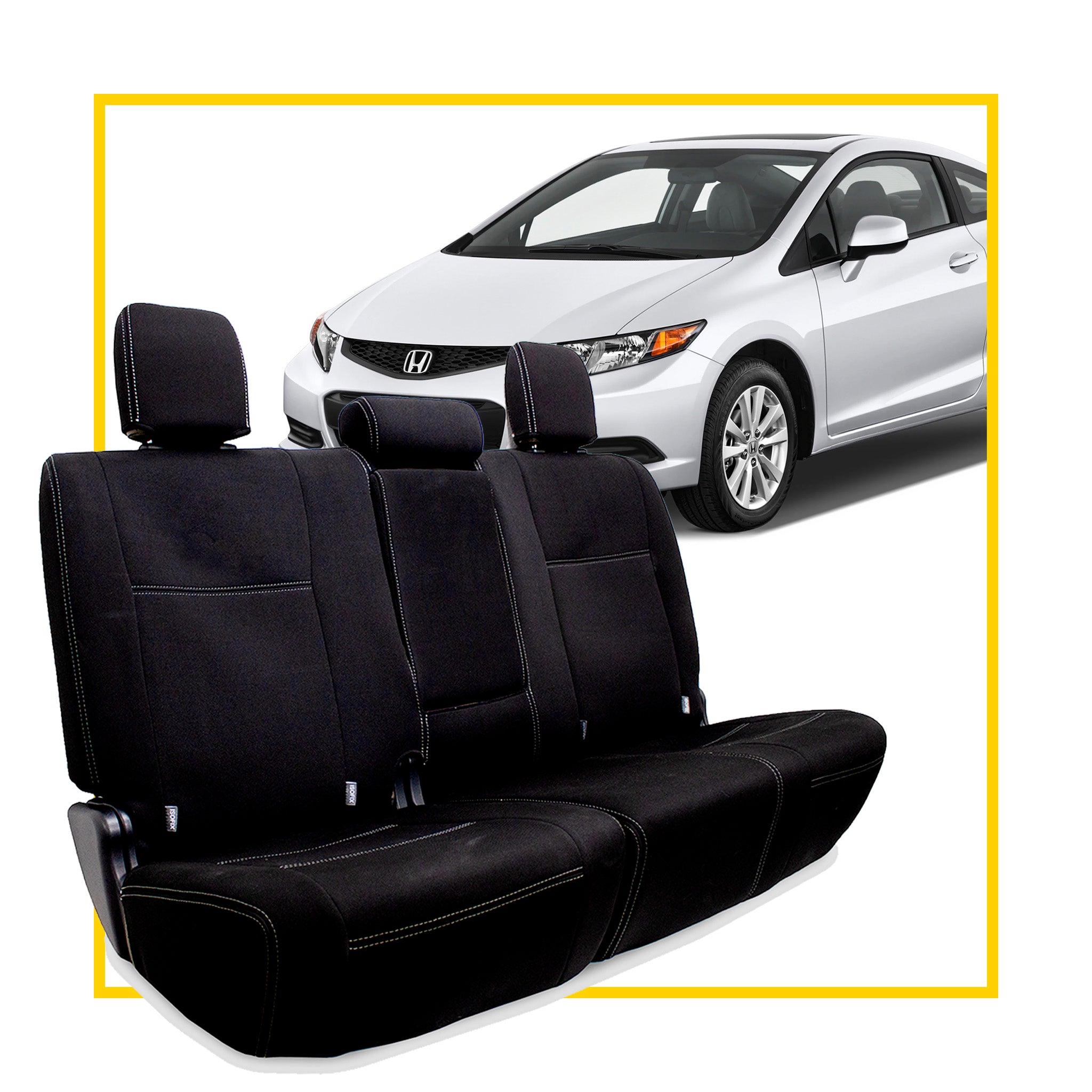 Honda Civic 10th Gen Neoprene Rear Seat Covers (In Stock)-Razorback 4x4