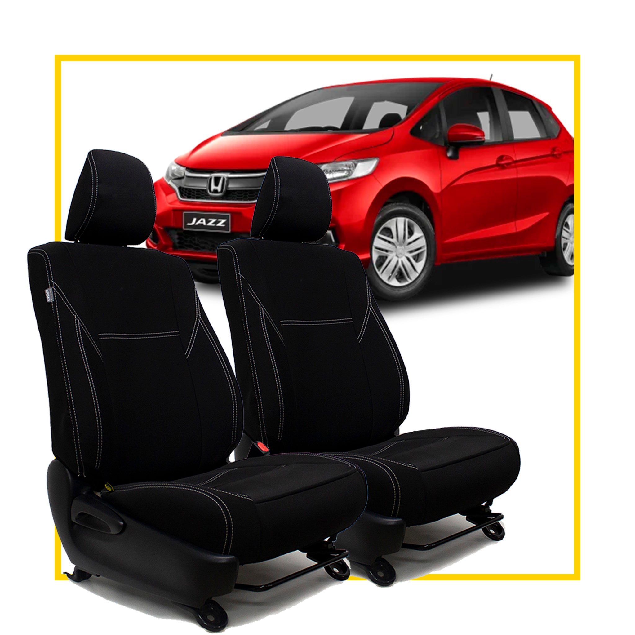 Honda Jazz GE Neoprene 2x Front Seat Covers (In Stock)-Razorback 4x4