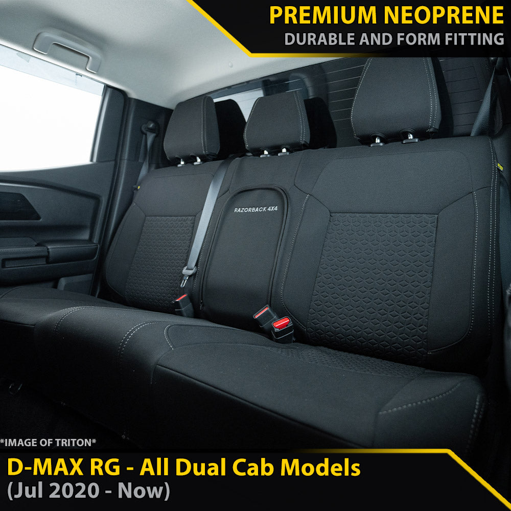 Isuzu D-MAX RG Premium Neoprene Rear Row Seat Covers (Available)