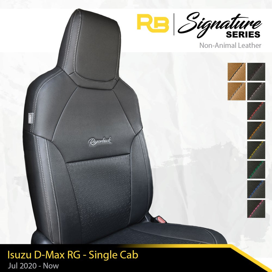 SIGNATURE SERIES Front Row Seat Covers - Isuzu D-Max RG - Single Cab (Made To Order)