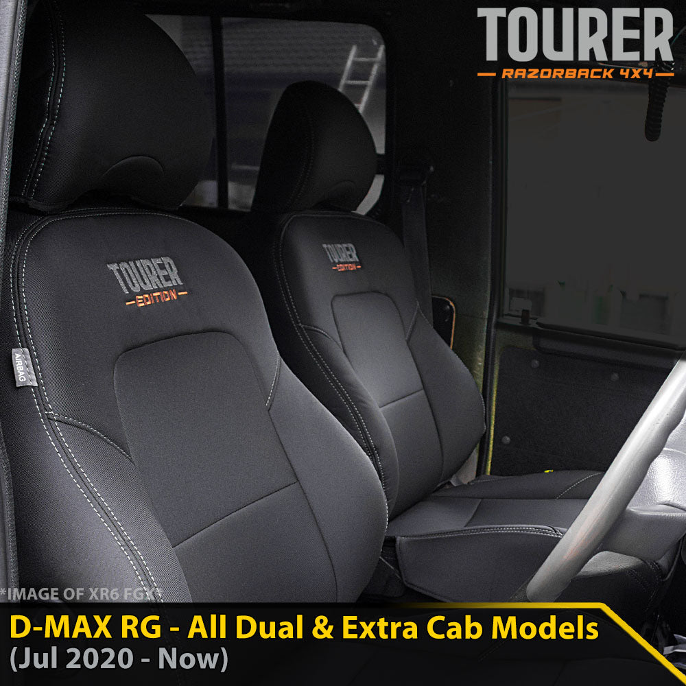 Isuzu D-MAX RG Tourer 2x Front Row Seat Covers (Made to Order)