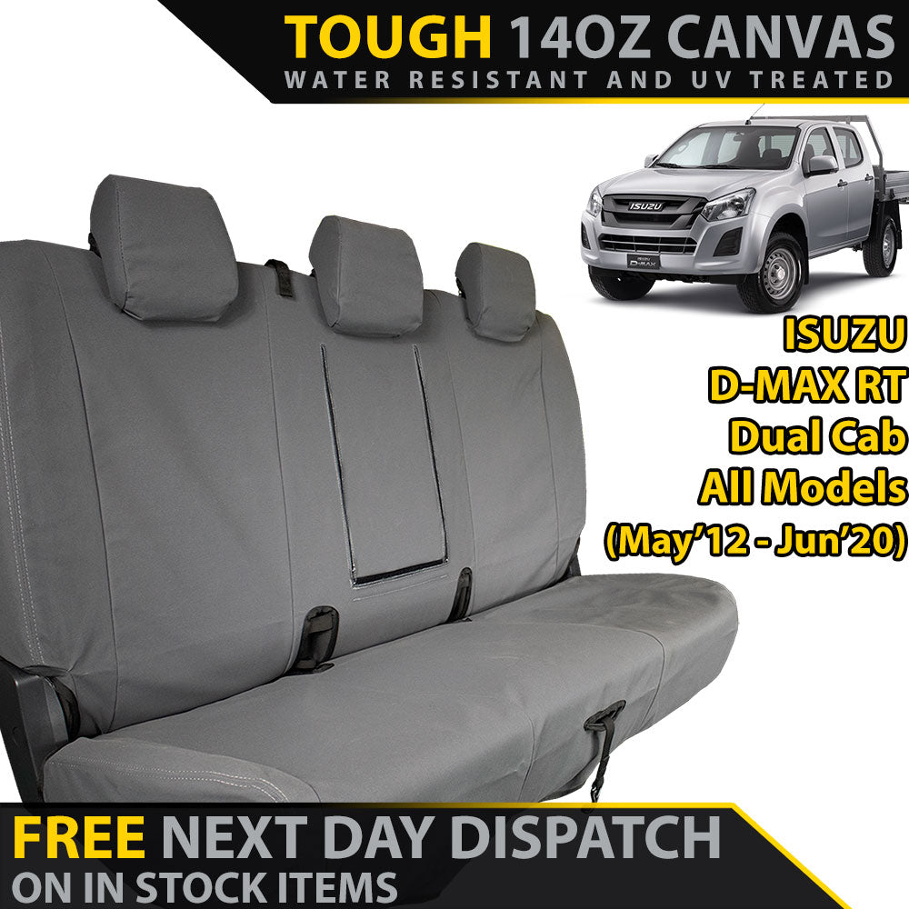 Isuzu D-MAX RT XP6 Tough Canvas Rear Row Seat Covers (In Stock)