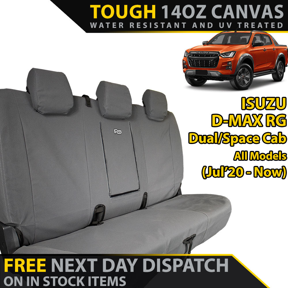 Isuzu D-MAX RG Retro Canvas Rear Row Seat Covers (In Stock)