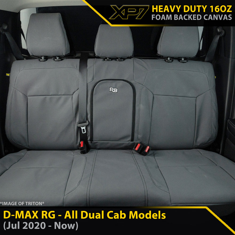 Isuzu D-MAX RG Heavy Duty XP7 Canvas Rear Row Seat Covers (Available)
