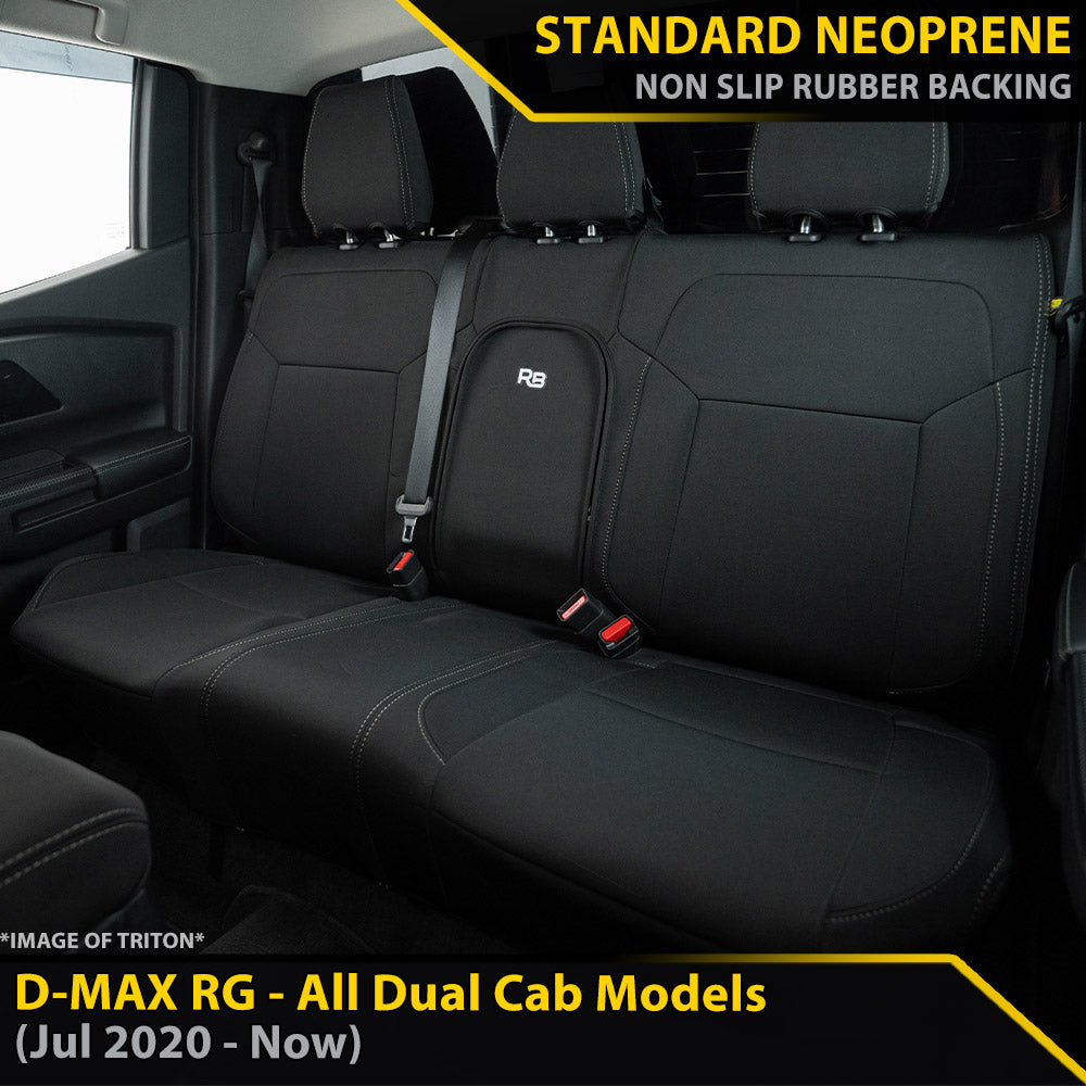 Isuzu D-MAX RG Neoprene Rear Row Seat Covers (Available)-Razorback 4x4