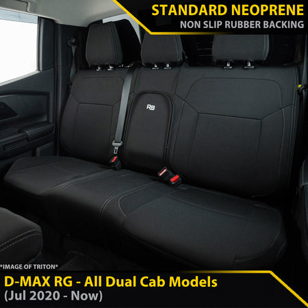 Isuzu D-MAX RG Neoprene Rear Row Seat Covers (Available)-Razorback 4x4