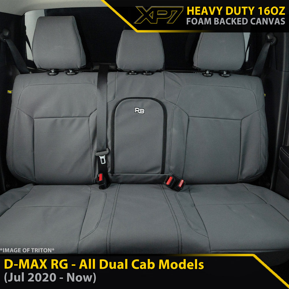 Isuzu D-MAX RG XP7 Heavy Duty Canvas Rear Row Seat Covers (Available)