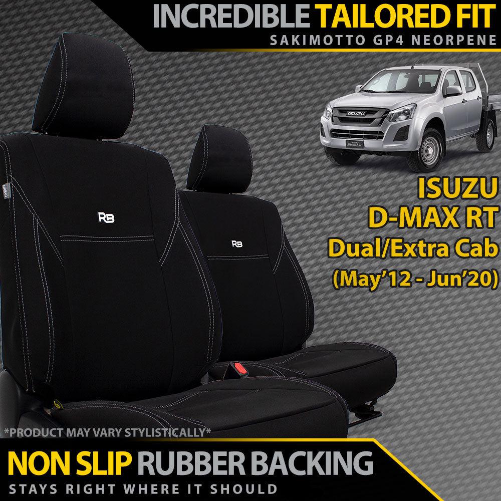 Isuzu D-MAX RT Neoprene 2x Front Seat Covers (Available)-Razorback 4x4