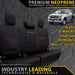 Isuzu D-MAX RT Premium Neoprene Rear Row Seat Covers (Made to Order)-Razorback 4x4