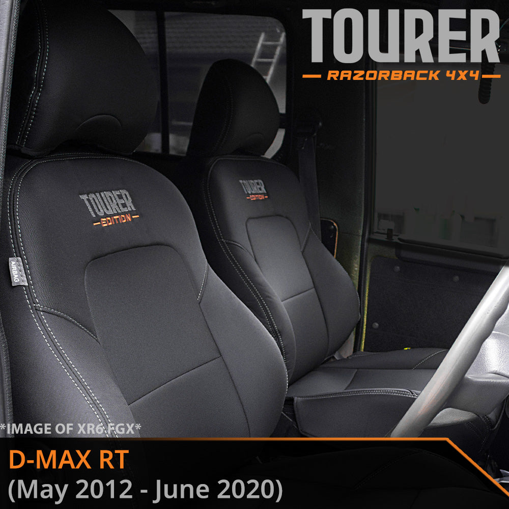 Isuzu D-MAX RT Dual Cab Tourer 2x Front Row Seat Covers (In Stock)