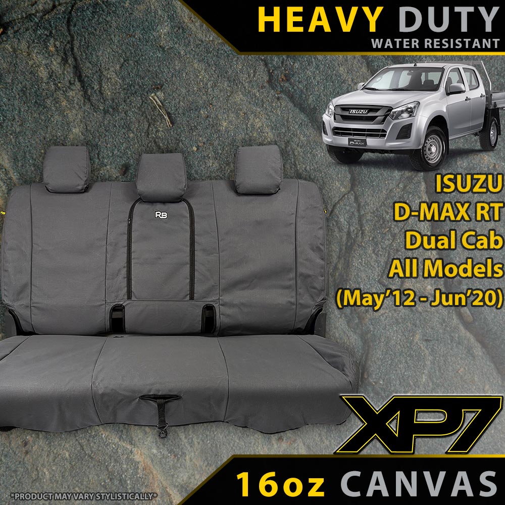 Isuzu D-MAX RT Heavy Duty XP7 Canvas Rear Row Seat Covers (Available)-Razorback 4x4