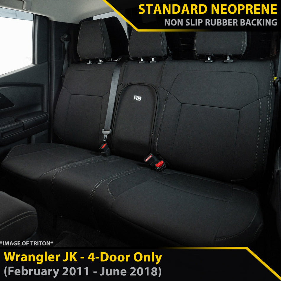 Jeep Wrangler JK 4-Door Neoprene Rear Row Seat Covers (Made to Order)-Razorback 4x4