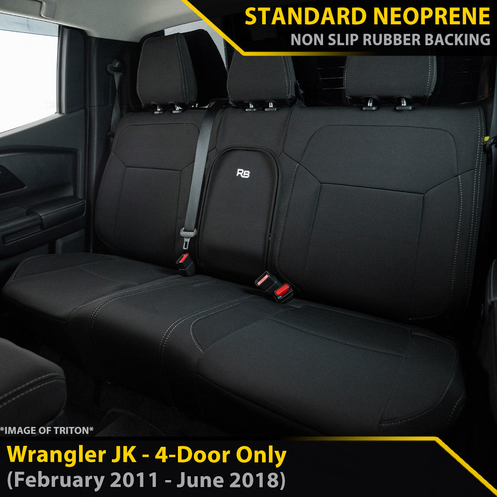 Jeep Wrangler JK 4-Door Neoprene Rear Row Seat Covers (Made to Order)