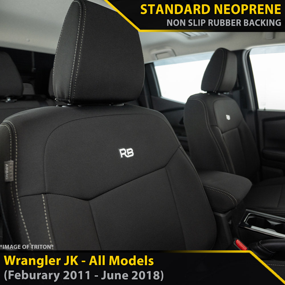 Jeep Wrangler JK Neoprene 2x Front Seat Covers (Available)