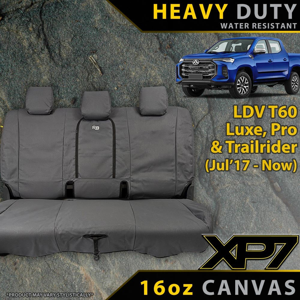 LDV T60 Heavy Duty XP7 Canvas Rear Row Seat Covers (Made to Order)-Razorback 4x4