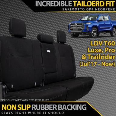 LDV T60 Neoprene Rear Row Seat Covers (In Stock)-Razorback 4x4