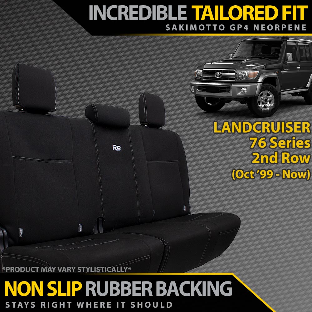 Landcruiser 76 Series Neoprene Rear Row Seat Covers (Available)-Razorback 4x4