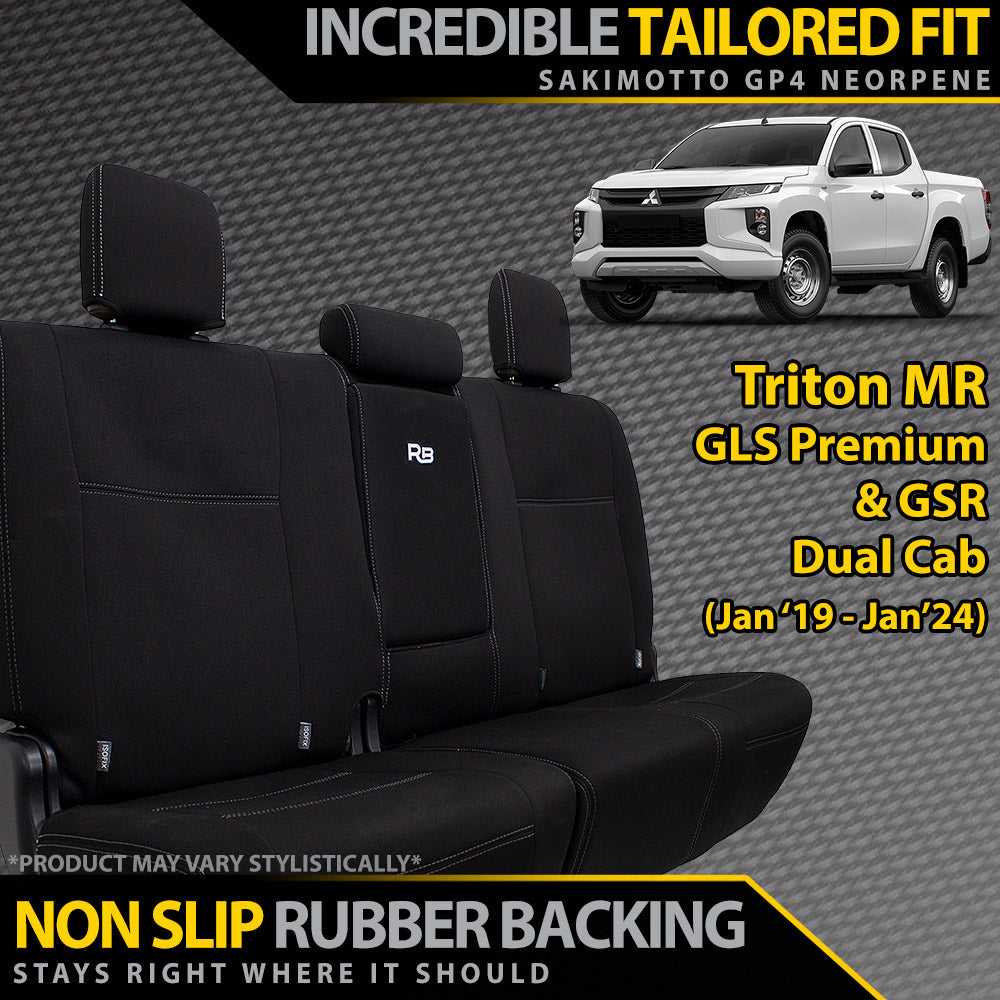 Mitsubishi Triton MR GLS Premium & GSR Neoprene Rear Row Seat Covers (In Stock)