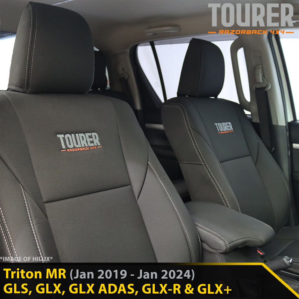 Mitsubishi Triton MR Tourer 2x Front Row Seat Covers (In Stock)-Razorback 4x4