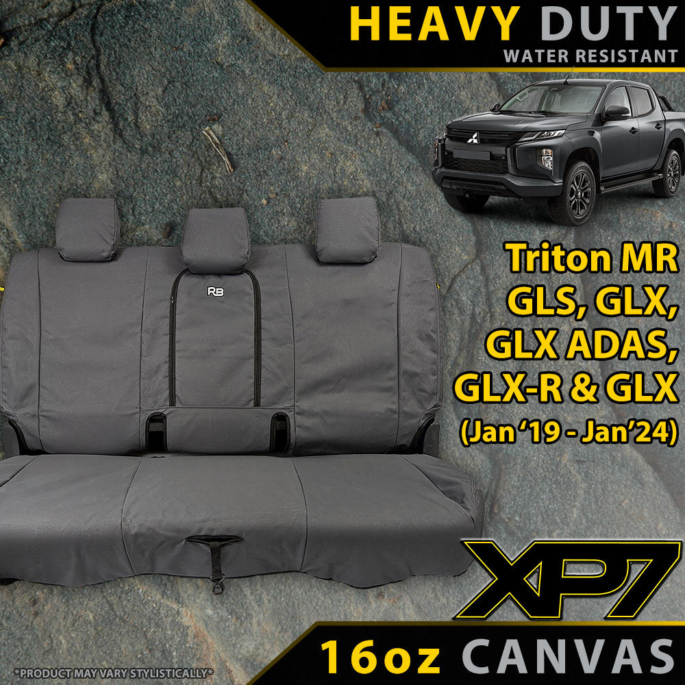 Mitsubishi Triton MR Heavy Duty XP7 Canvas Rear Row Seat Covers (In Stock)