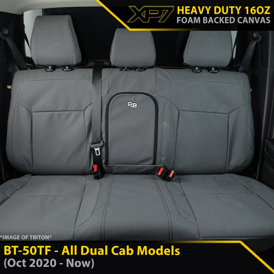Mazda BT-50 TF XP7 Heavy Duty Canvas Rear Seat Covers (Available)-Razorback 4x4