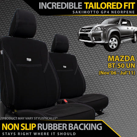 Mazda BT-50 UN Neoprene 2x Front Seat Covers (Made to Order)-Razorback 4x4