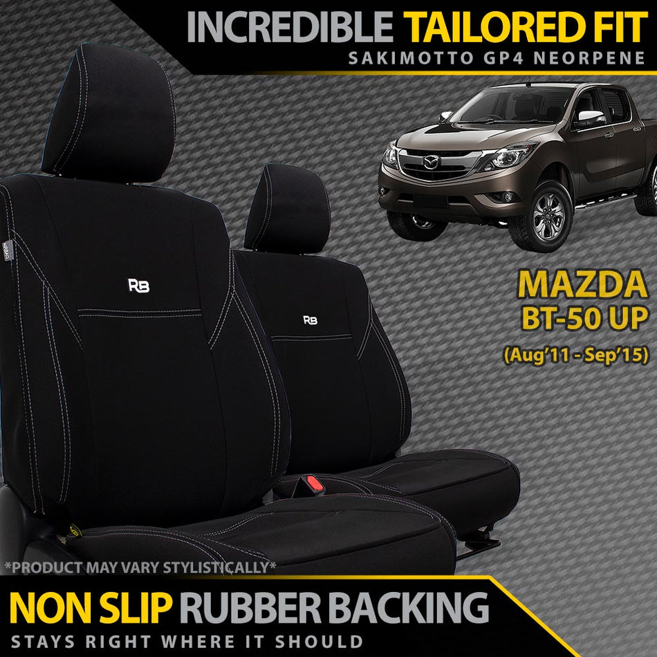 Mazda BT-50 UP Neoprene 2x Front Seat Covers (In Stock)-Razorback 4x4