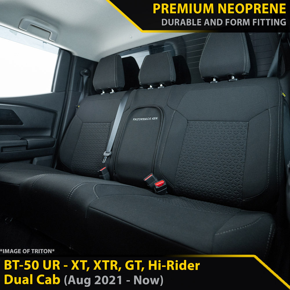 Mazda BT-50 UR Premium Neoprene Rear Row Seat Covers (Available)-Razorback 4x4