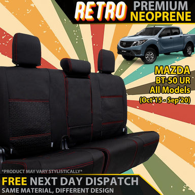 Mazda BT-50 UR Retro Premium Neoprene Rear Row Seat Covers (In Stock)-Razorback 4x4