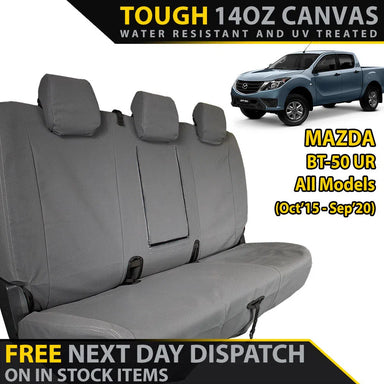 Mazda BT-50 UR XP6 Tough Canvas Rear Row Seat Covers (In Stock)-Razorback 4x4