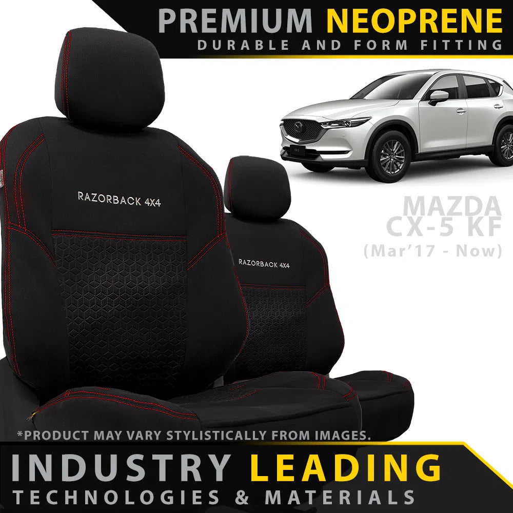 Mazda CX-5 KF Premium Neoprene 2x Front Seat Covers (Made to Order)-Razorback 4x4