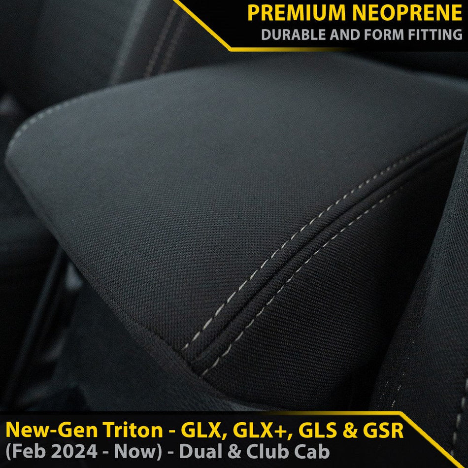 Mitsubishi New-Gen Triton GP6 Premium Neoprene Console Lid (Avaialble)-Razorback 4x4