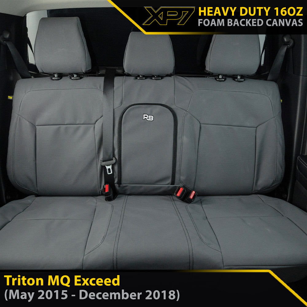 Mitsubishi Triton MQ Exceed XP7 Heavy Duty Canvas Rear Row Seat Covers (In Stock)