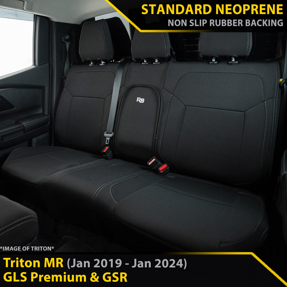 Mitsubishi Triton MR GLS Premium & GSR Neoprene Rear Row Seat Covers (In Stock)