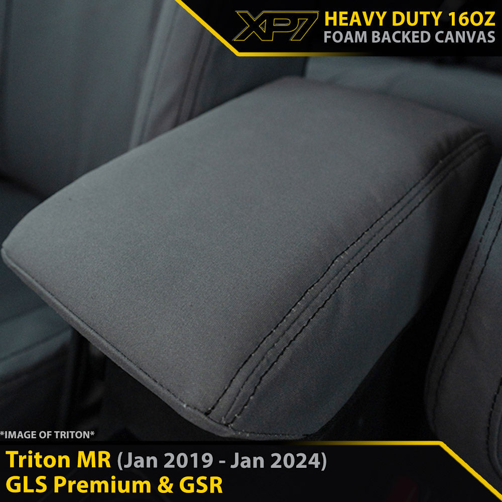 Mitsubishi Triton MR GLS Premium & GSR XP7 Heavy Duty Canvas Armrest Console Lid (In Stock)-Razorback 4x4