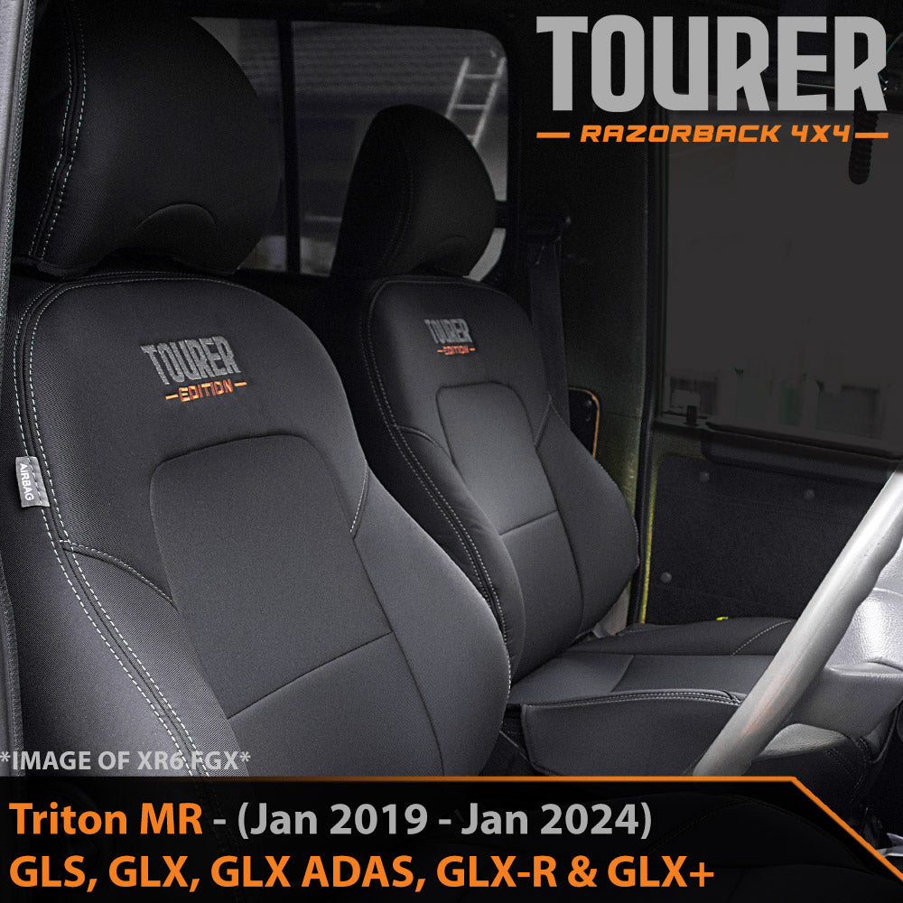 Mitsubishi Triton MR Tourer 2x Front Row Seat Covers (In Stock)