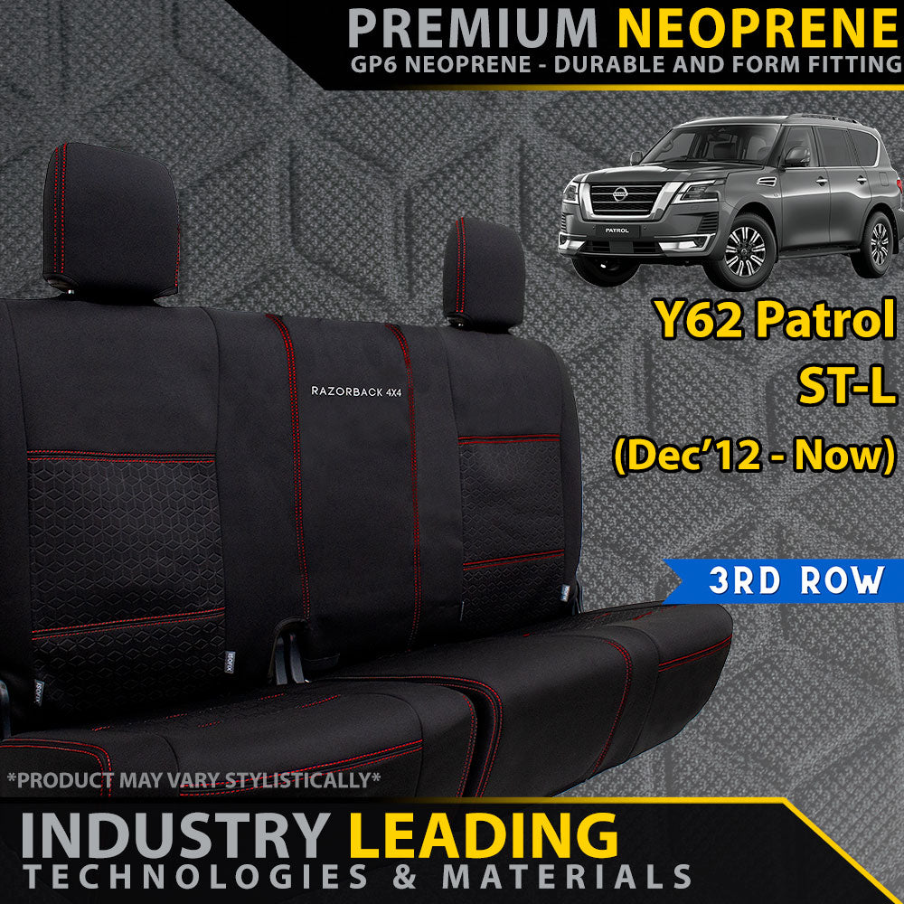 Nissan Patrol Y62 ST-L Premium Neoprene 3rd Row Seat Covers (Made to Order)
