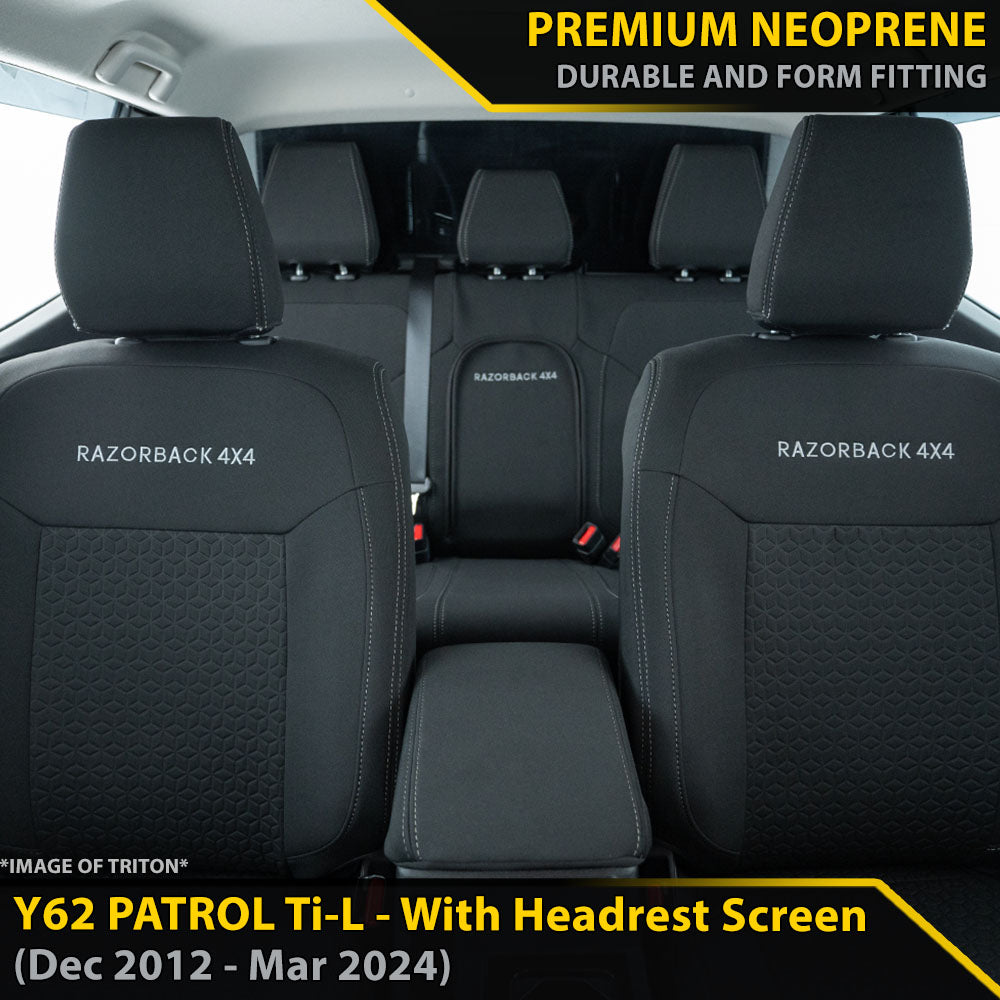 Nissan Patrol Y62 Ti-L with Headrest Screen GP6 Premium Neoprene Bundle (Made to Order)-Razorback 4x4