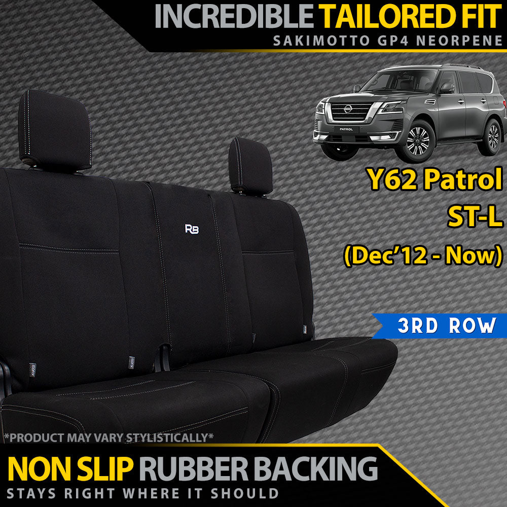 Nissan Patrol Y62 ST-L Neoprene 3rd Row Seat Covers (Made to Order)