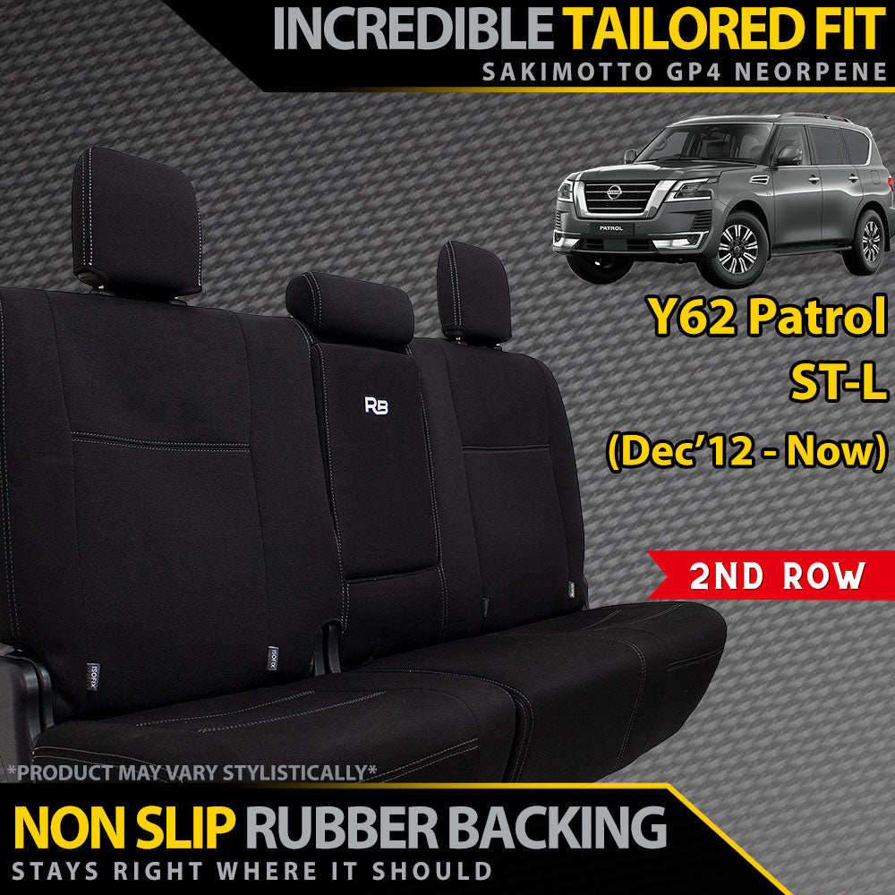 Nissan Patrol Y62 ST-L Neoprene 2nd Row Seat Covers (In Stock)
