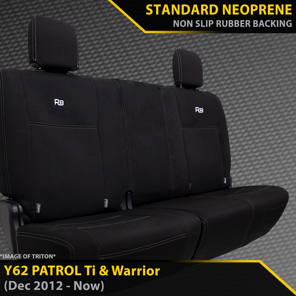 Nissan Patrol Y62 Ti & Warrior GP4 Neoprene 3rd Row Seat Covers (Made to Order)