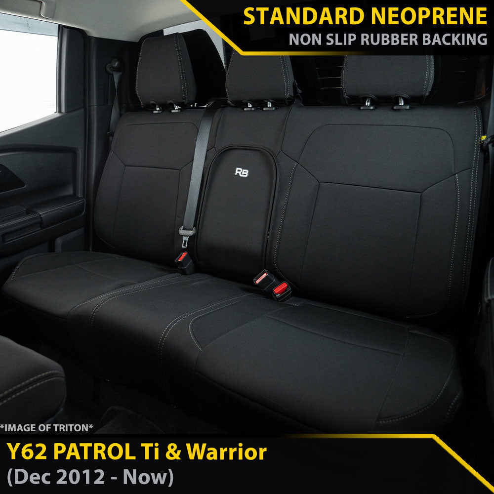 Nissan Patrol Y62 Ti & Warrior GP4 Neoprene 2nd Row Seat Covers (Made to Order)