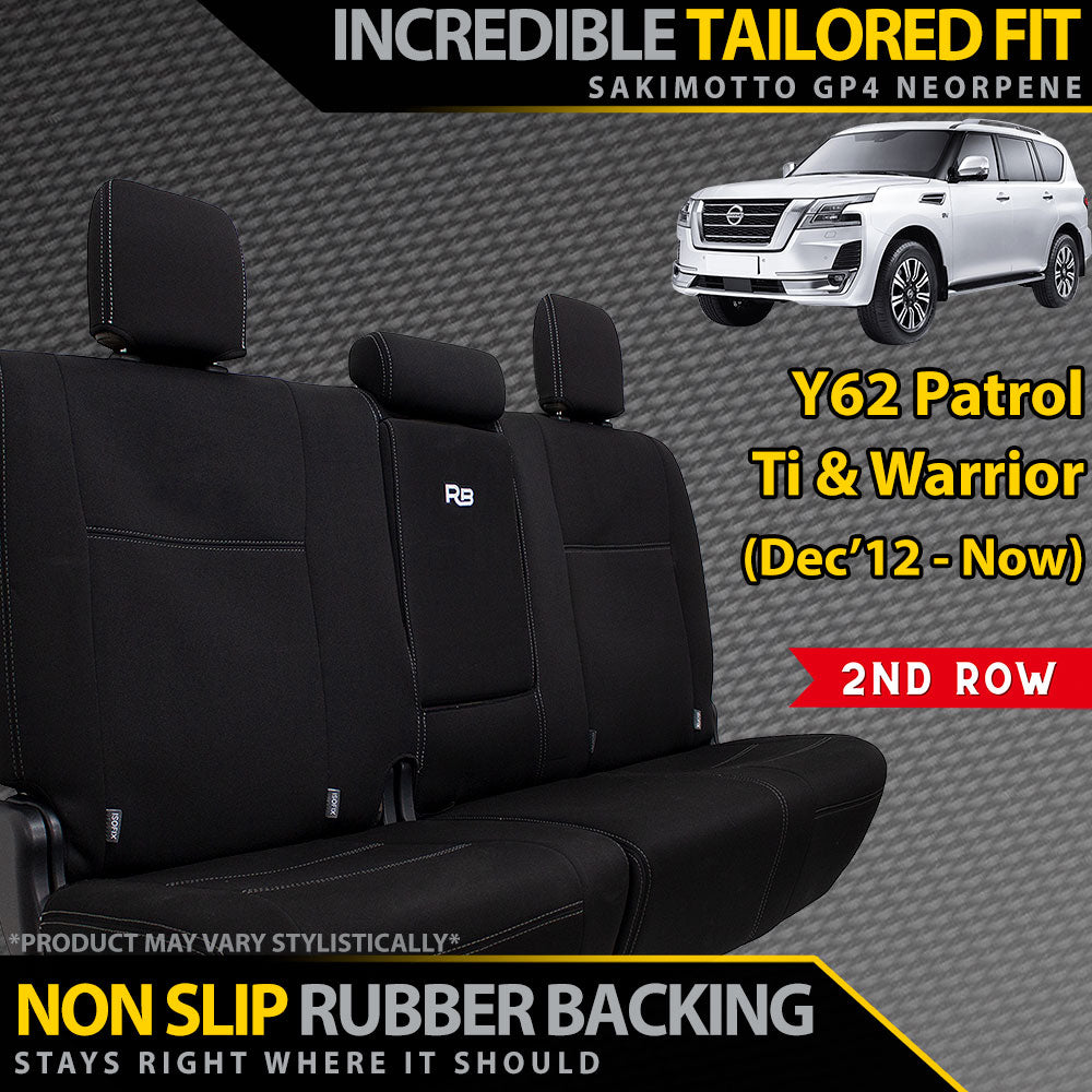 Nissan Patrol Y62 Ti & Warrior GP4 Neoprene 2nd Row Seat Covers (In Stock)