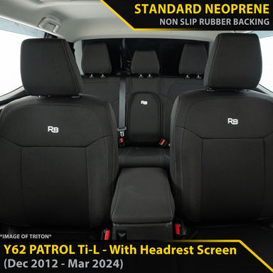 Nissan Patrol Y62 Ti-L with Headrest Screen GP4 Neoprene Bundle (Made to Order)-Razorback 4x4