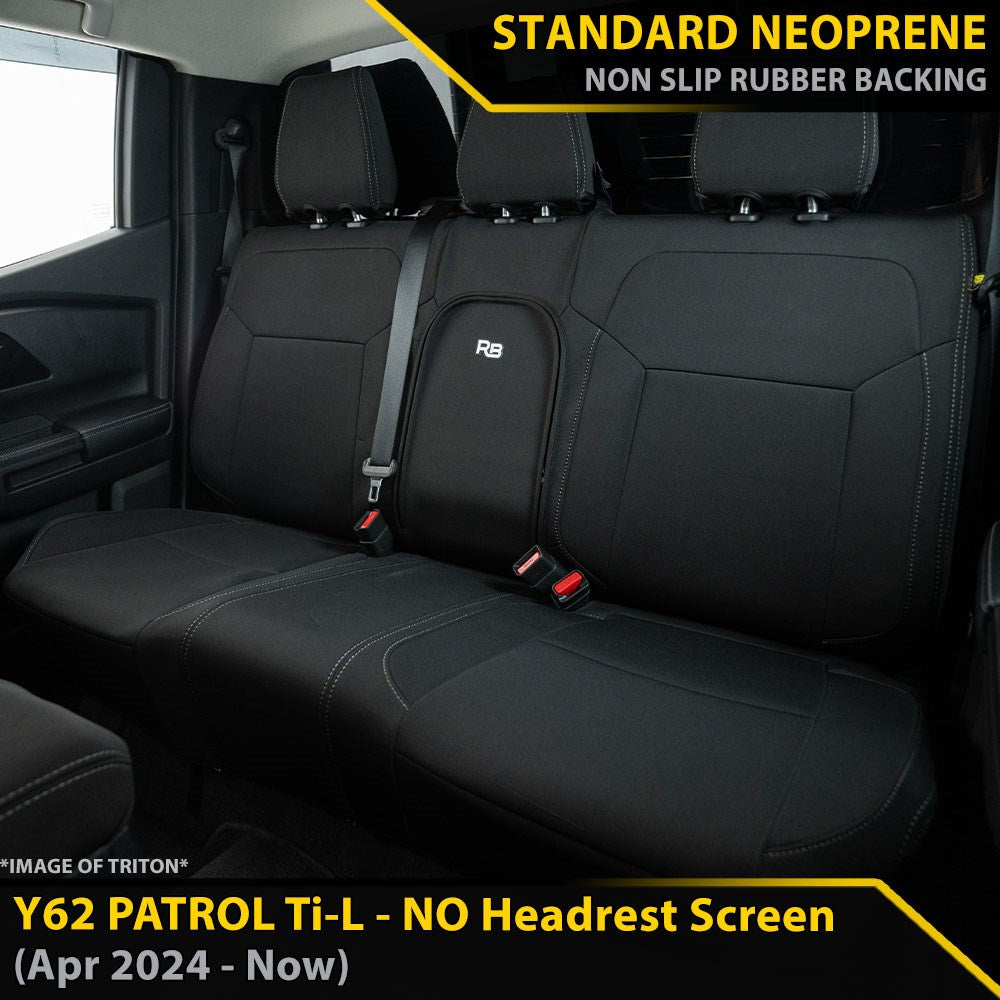 Nissan Patrol Y62 Ti-L (MY24+) GP4 Neoprene 2nd Row Seat Covers (In Stock)