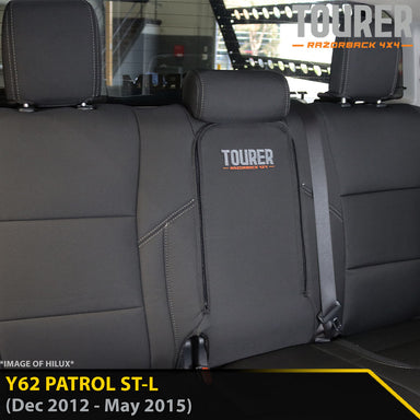 Nissan Patrol Y62 ST-L GP9 Tourer 2x Front Row Seat Covers (Made to Order)-Razorback 4x4